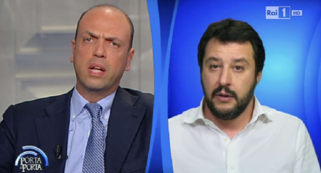 A Porta a Porta il match Salvini-Alfano dopo la vittoria di Trump [VIDEO]