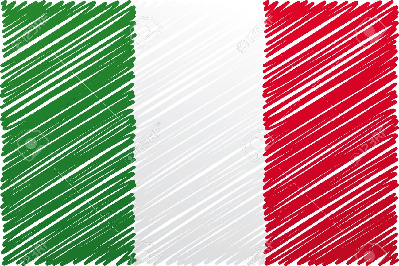 Bandiera italiana in schizzi di inchiostro | Immagini vettoriali gratuiti