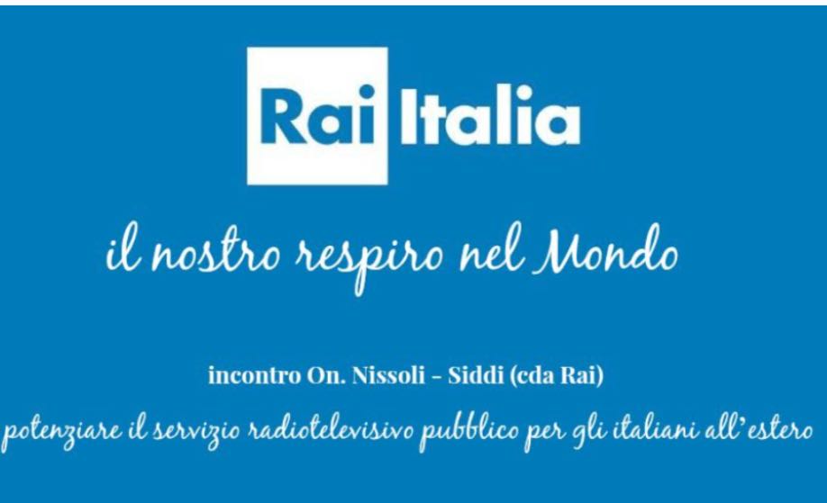 Italiani all’estero, incontro Nissoli e Siddi: “Potenziare Rai Italia”