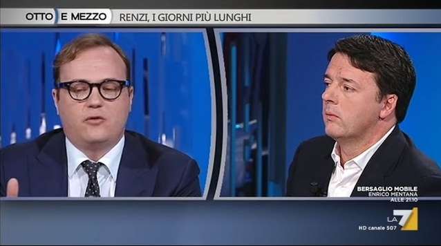 Renzi a Otto e mezzo bastona Gruber e Cerno [VIDEO]