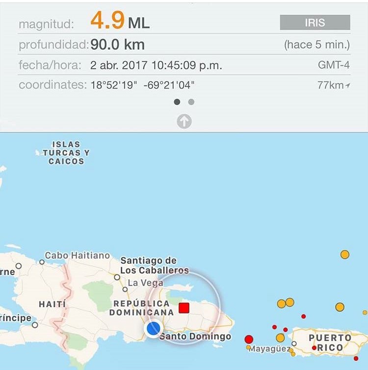 Repubblica Dominicana: terremoto magnitudo 4.9, avvertito anche a Santo Domingo