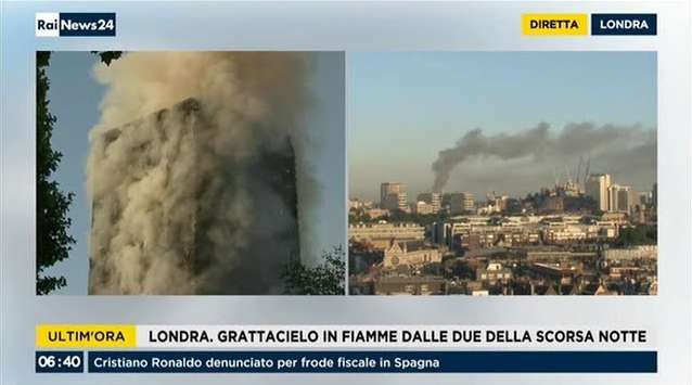 Gigantesco incendio in un grattacielo a Londra [VIDEO]