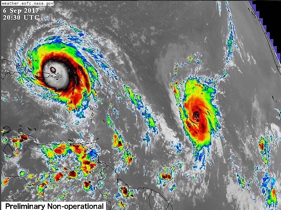 Irma, Jose e Katia: tre uragani sui Caraibi, contemporaneamente