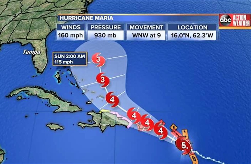 Uragano Maria, forti piogge e vento nella Repubblica Dominicana [VIDEO]. Ora verso Bahamas