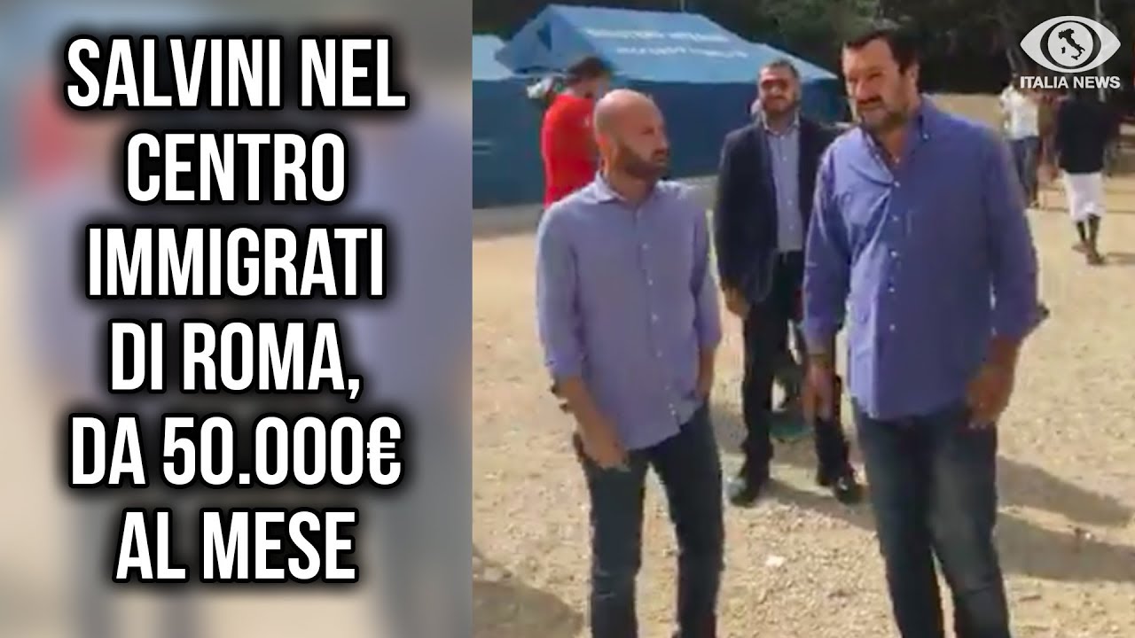 Salvini nella tendopoli di immigrati a Roma, “va chiusa!” [VIDEO]