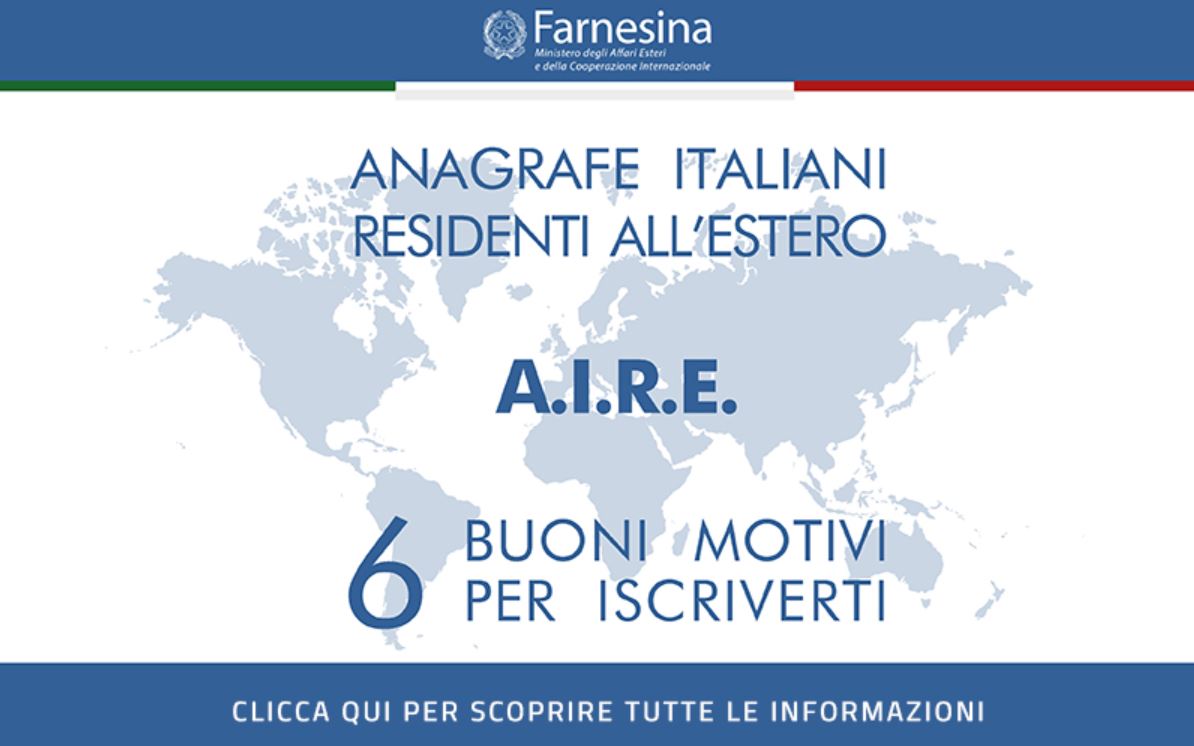 Sei un italiano nel mondo? Ecco 6 BUONI MOTIVI PER ISCRIVERTI ALL’AIRE