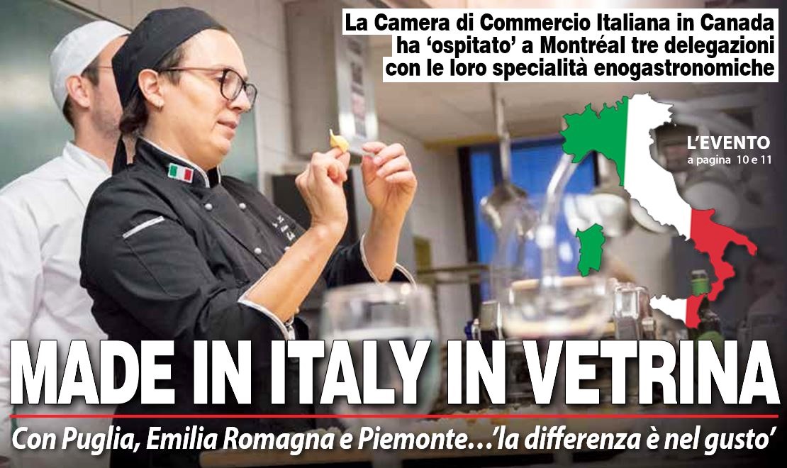 Made in Italy protagonista in Canada con Puglia Emilia Romagna e Piemonte