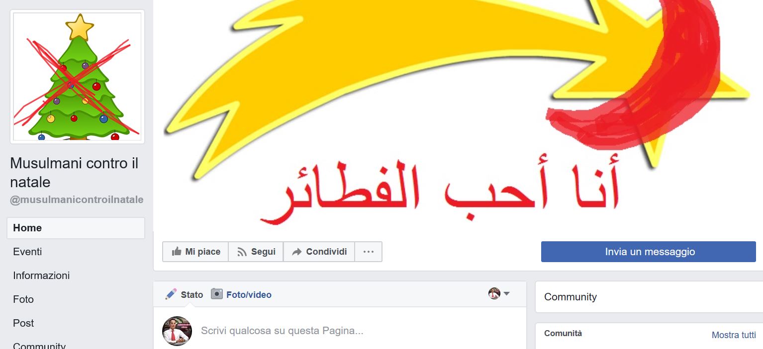 Facebook, Santori (Fdi): “Chiudere immediatamente pagina Musulmani contro il Natale”