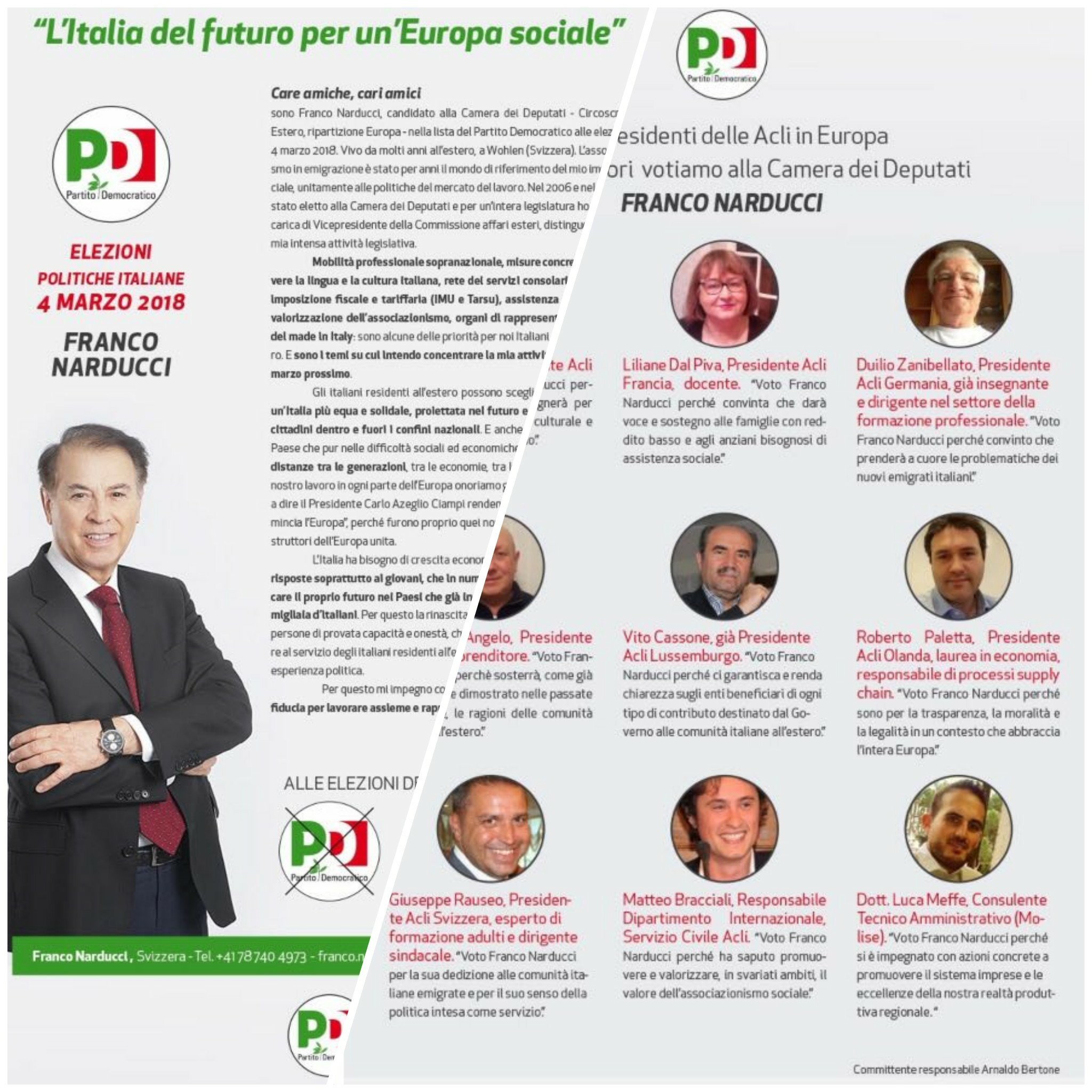 PATRONATI SENZA VERGOGNA | Politiche 2018, Acli Europa fa campagna elettorale per il Pd