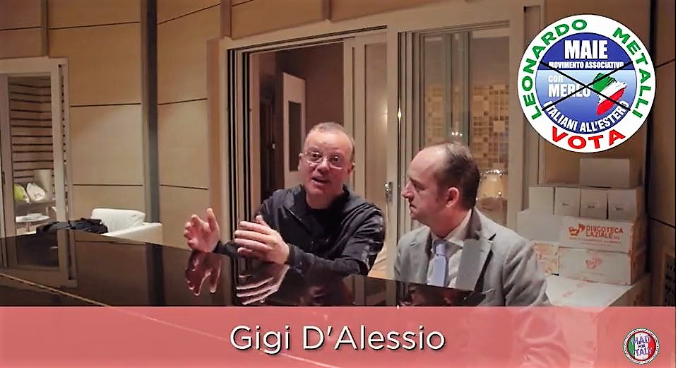 Voto italiani all’estero, Gigi D’Alessio sostiene il MAIE e Leonardo Metalli [VIDEO]