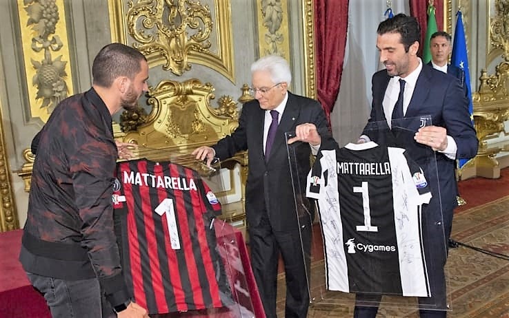 Mattarella riceve Juve e Milan al Quirinale, “un piacere incontrarvi”