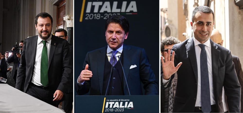Conte, Di Maio e Salvini sotto tiro