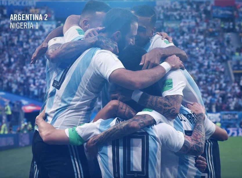 Mondiali di Russia 2018, Argentina batte Nigeria 2 a 1 e passa agli ottavi di finale