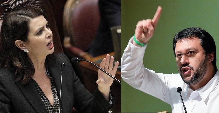 Boldrini a Salvini, “sei un bullo”. Lui, “i tuoi insulti mi rendono più forte” [VIDEO]
