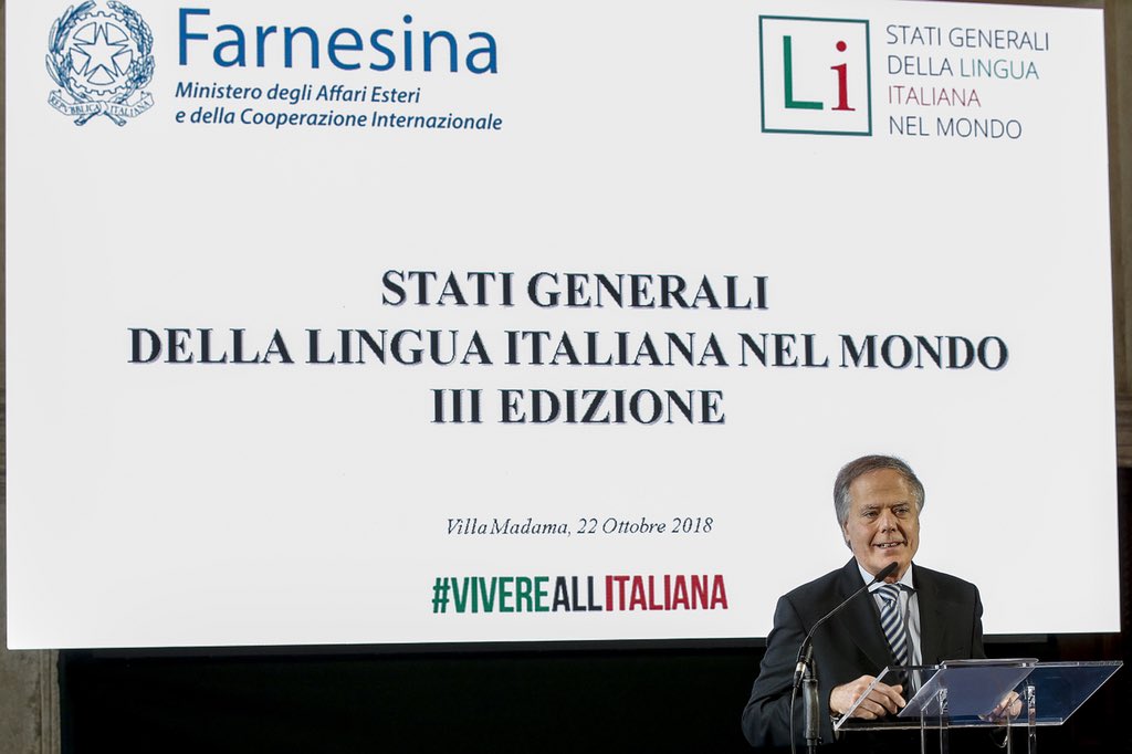 Ministro Moavero: “L’italiano è la quarta lingua più studiata, ha un peso rilevante nel mondo”