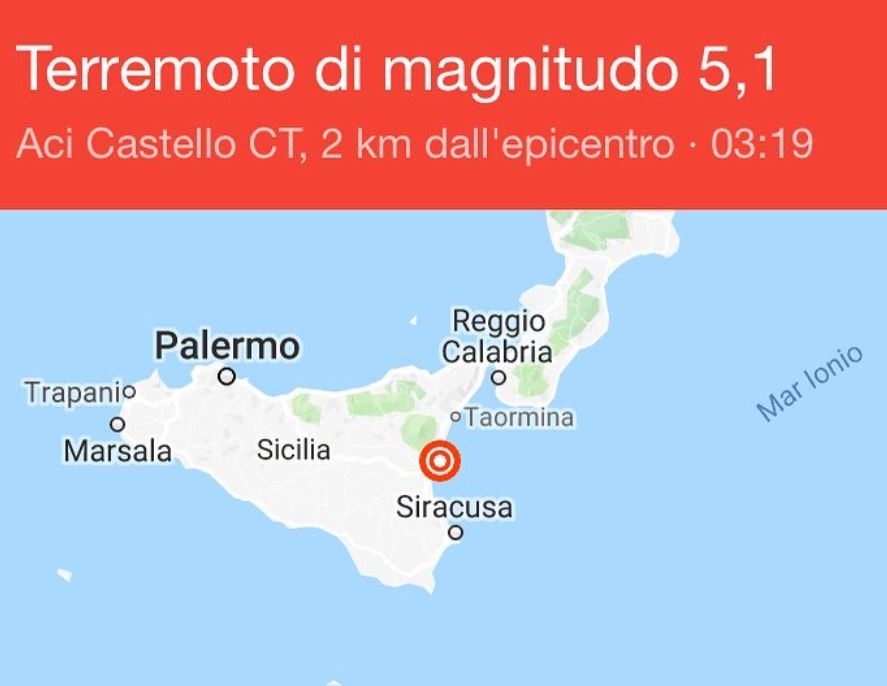 Terremoto a Catania, Forza Italia a Salvini e Di Maio: “Lasciate lavorare i soccorritori”