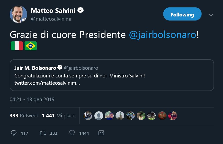 Arrestato Cesare Battisti, Salvini: “E’ cambiato il clima, in Italia chi sbaglia paga”