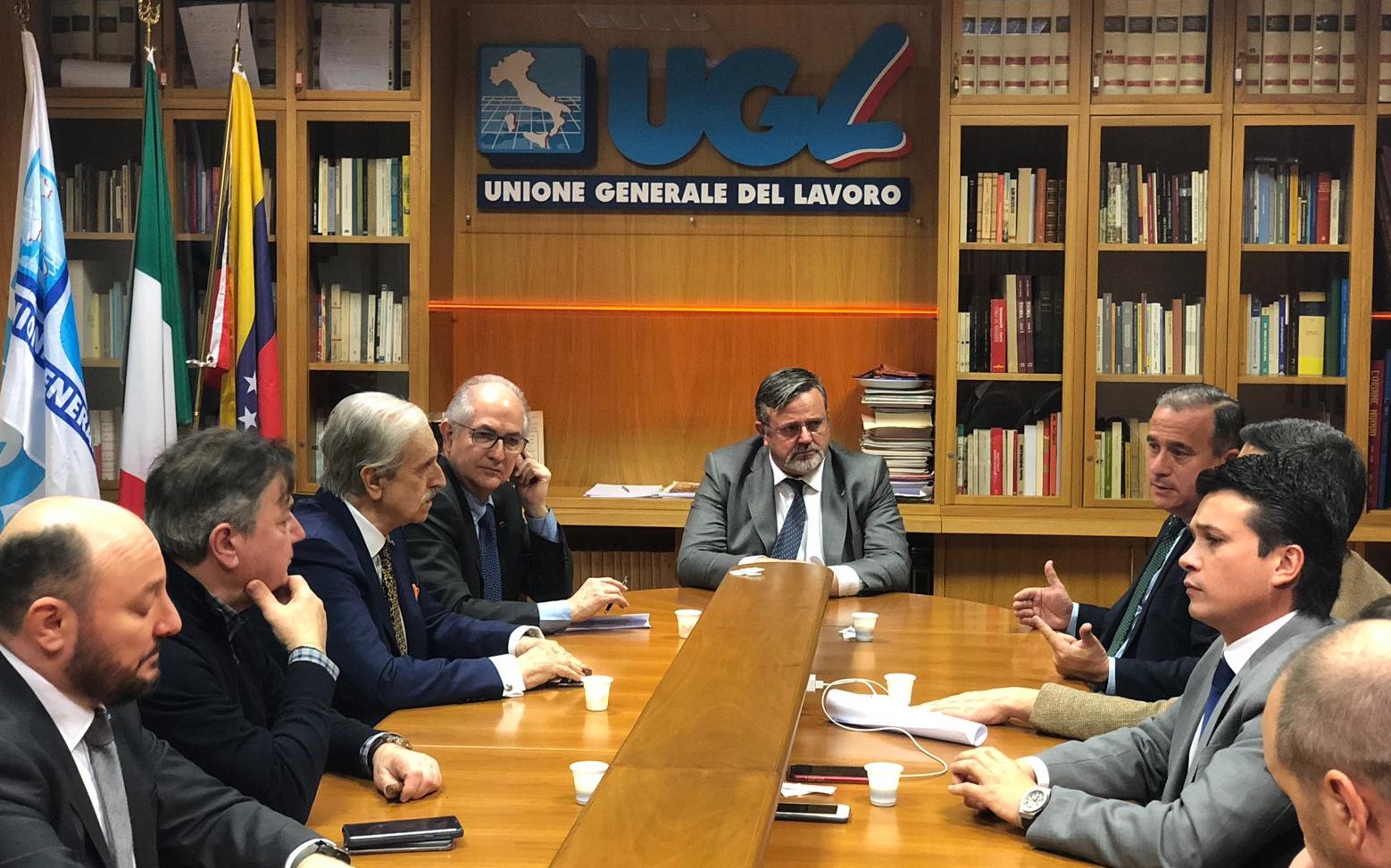 LEADER UGL | Paolo Capone riceve la delegazione venezuelana inviata a Roma da Guaidó
