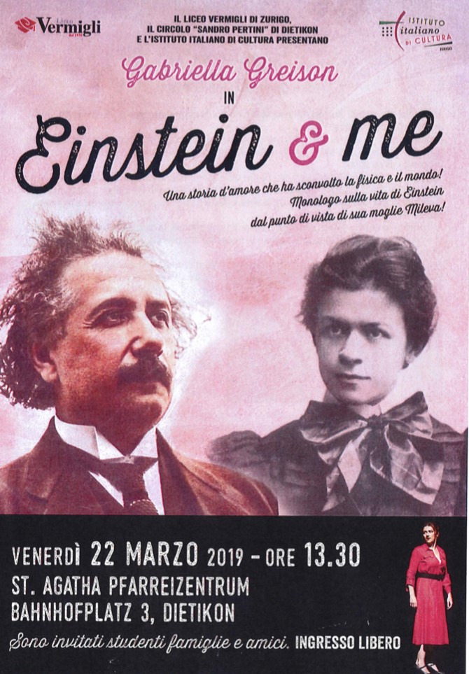 L’EVENTO | Cultura italiana, Billi (Comitato italiani all’estero): Einstein a teatro a Zurigo