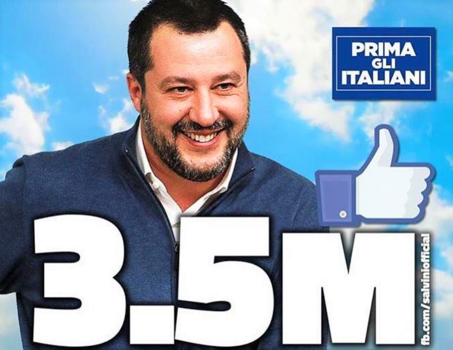 “GRAZIE!” | Salvini il leader politico europeo più seguito sui social