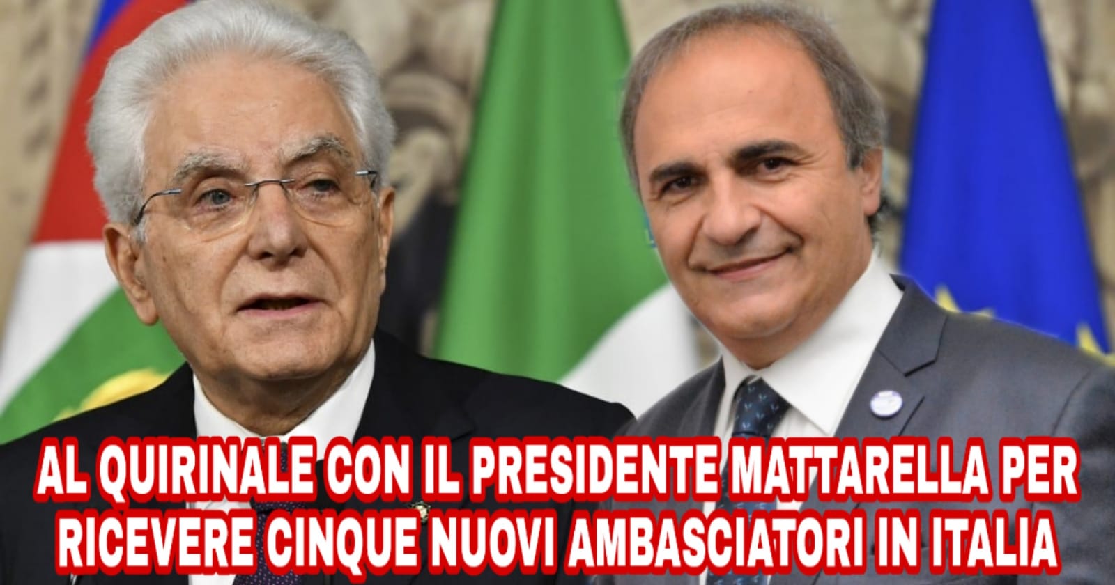 Quirinale, Sottosegretario Merlo accompagna presidente Mattarella che riceve nuovi Ambasciatori in Italia