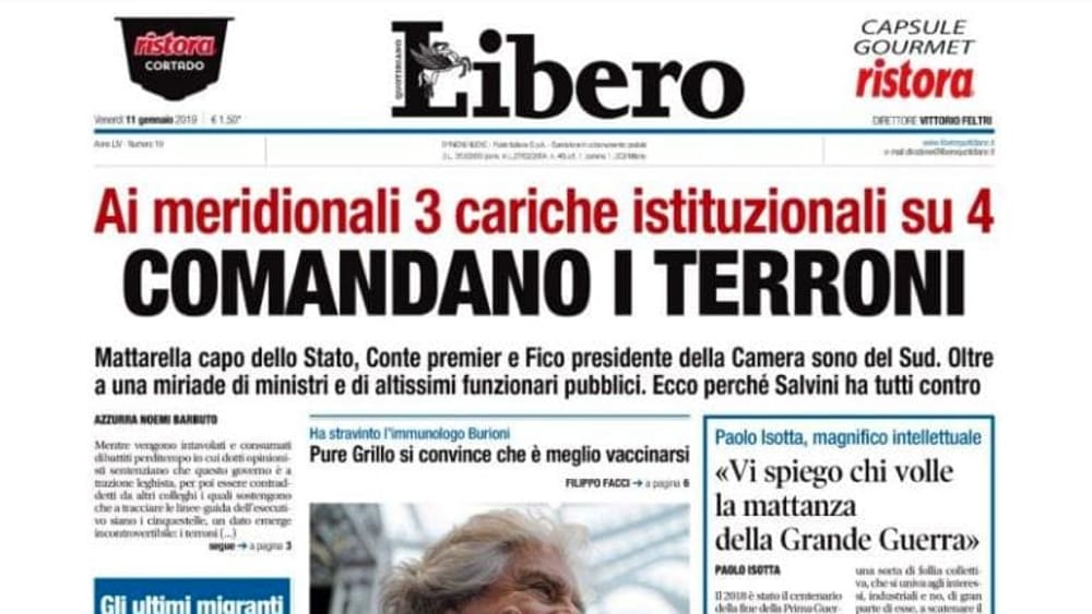 Fenomeni di razzismo nei confronti dei meridionali. Lo Stato intervenga