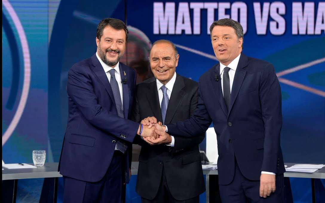 PORTA A PORTA | Record di ascolti per duello Renzi-Salvini, Vespa: “Mi hanno chiamato per ringraziarmi”