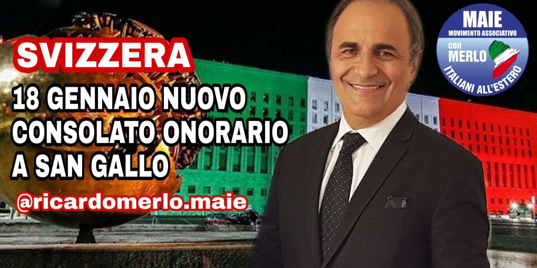 18 GENNAIO | Italiani nel mondo, Sottosegretario Merlo inaugura Consolato onorario d’Italia a San Gallo
