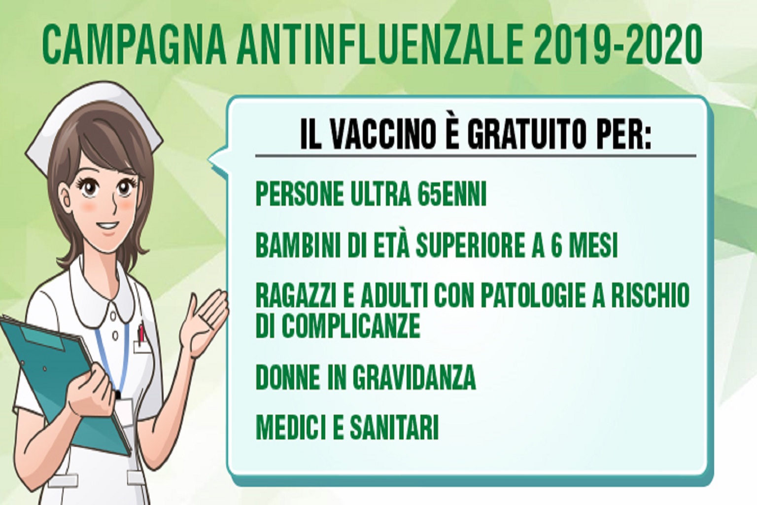 L’INFLUENZA | Vaccino assolutamente consigliabile