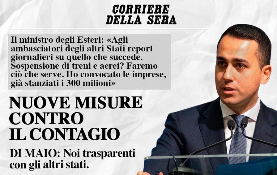 CORONAVIRUS | Di Maio: “Stiamo facendo un lavoro eccellente, abbiamo medici e scienziati tra i migliori al mondo” [VIDEO]