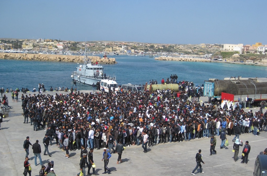 Immigrati a Lampedusa