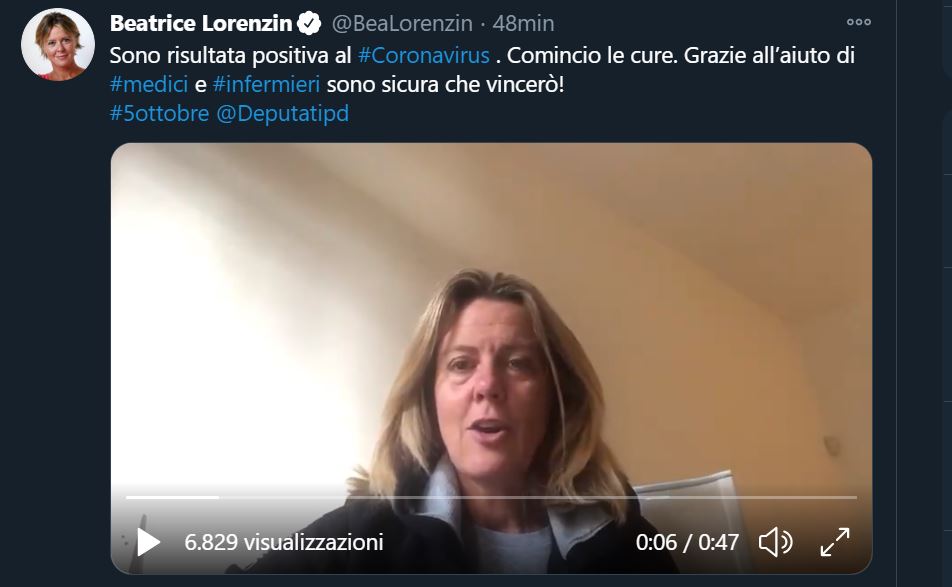 CORONAVIRUS | Lorenzin (Pd) positiva: “Febbre e mal di gola, facile essere contagiati” [VIDEO]