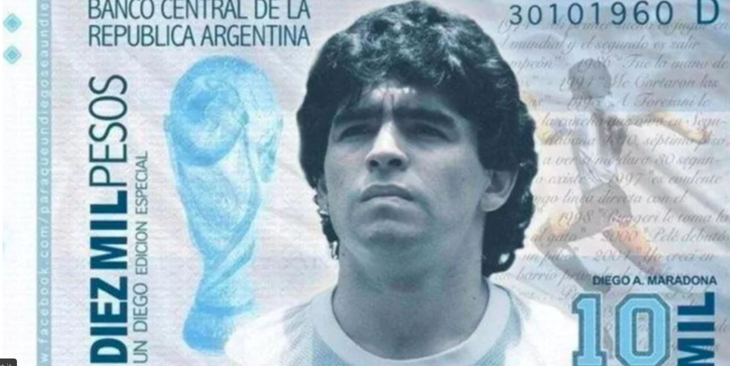 LA PROPOSTA | Argentina, l’immagine di Maradona sulle banconote