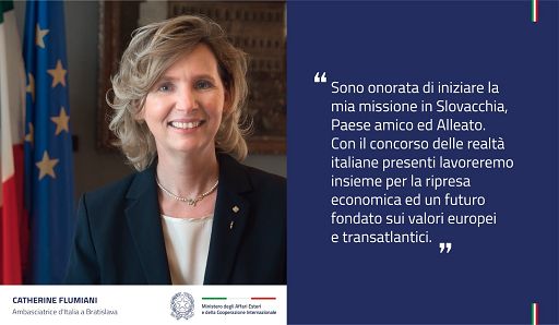 Italiani all’estero, Catherine Flumiani nuova ambasciatrice a Bratislava
