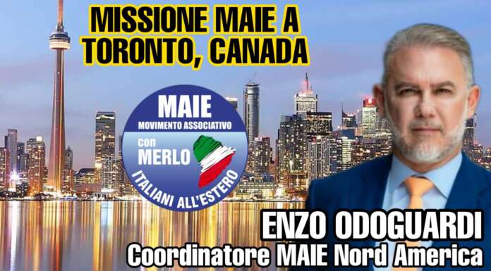 Enzo Odoguardi, coordinatore MAIE Nord America, a Toronto