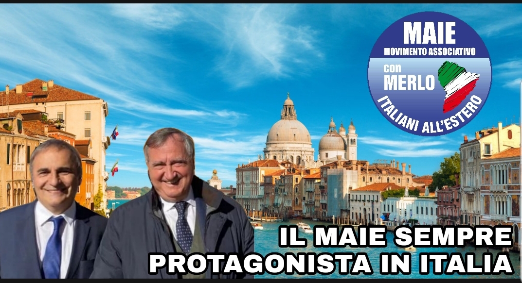 Ricardo Merlo, presidente MAIE, e Luigi Brugnaro, sindaco di Venezia