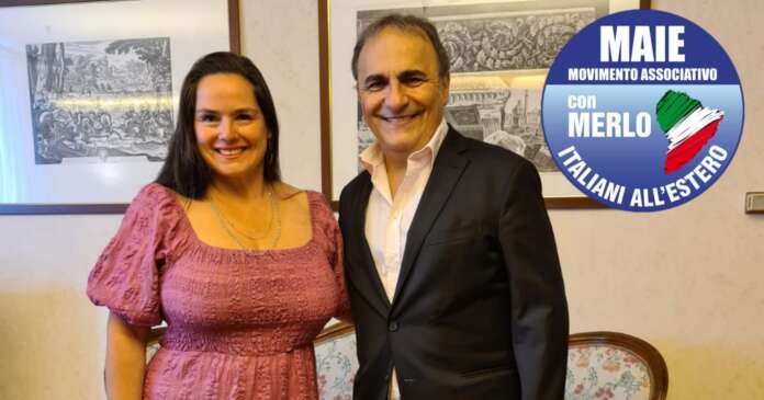 Il Sen. Ricardo Merlo, presidente MAIE, con Luciana Laspro, coordinatrice MAIE San Paolo - Brasile