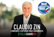 Claudio Zin, candidato alla Camera con il MAIE nella ripartizione estera America Meridionale