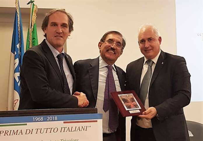 Vincenzo Arcobelli con Roberto Menia e Ignazio La Russa