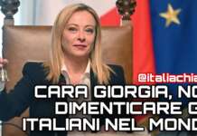 PREMIER | Giorgia Meloni, non dimenticarti degli italiani all'estero