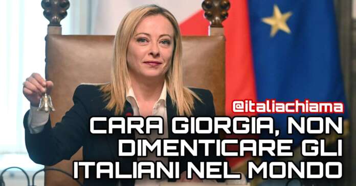 PREMIER | Giorgia Meloni, non dimenticarti degli italiani all'estero