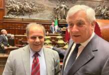 Franco Tirelli, deputato MAIE, con il ministro degli Esteri Antonio Tajani
