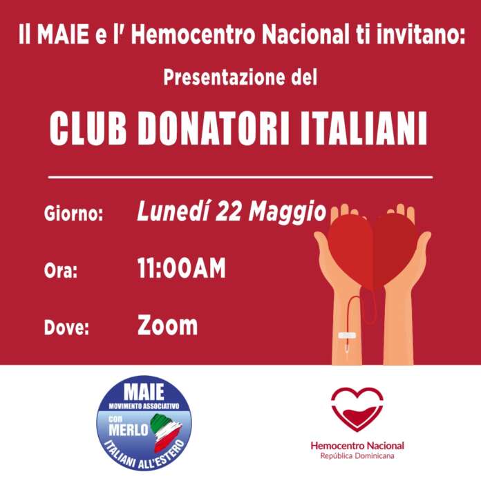 REPUBBLICA DOMINICANA | “Presentazione del Club dei Donatori Italiani”, l’iniziativa del MAIE RD