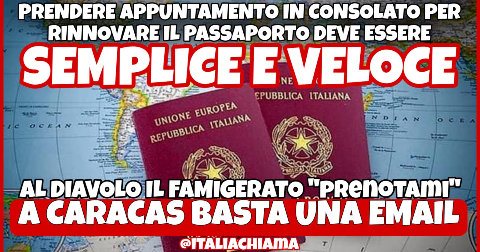 Caracas, con una mail rinnovi il passaporto. Perché i Consolati non fanno tutti così?