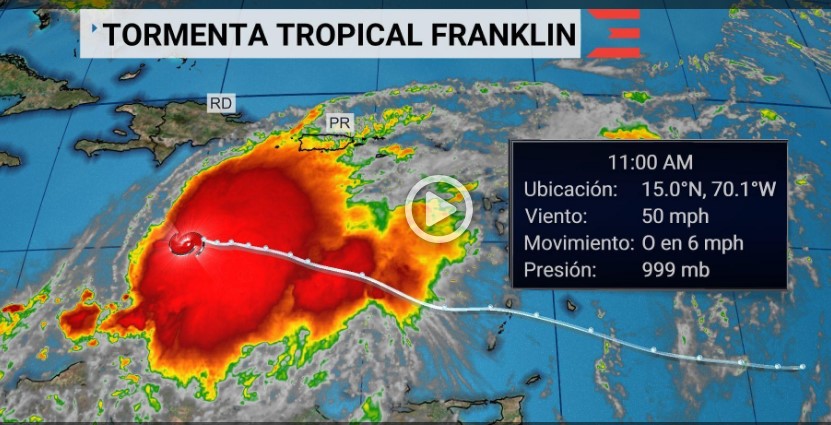 REPUBBLICA DOMINICANA | La tempesta tropicale Franklin si rafforza, venti a 85 km/h