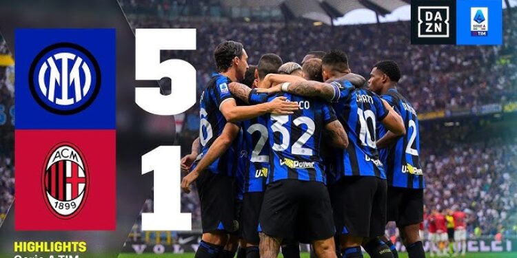 Inter batte Milan a San Siro per 5 a 1
