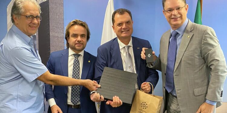 L'on. Fabio Porta con i parlamentari brasiliani (da sinistra): Carlos Zarattini, Eros Biondini, Sóstenes Cavalcante