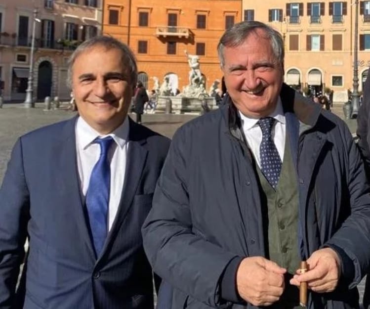 Ricardo Merlo, presidente MAIE, con Luigi Brugnaro, sindaco di Venezia
