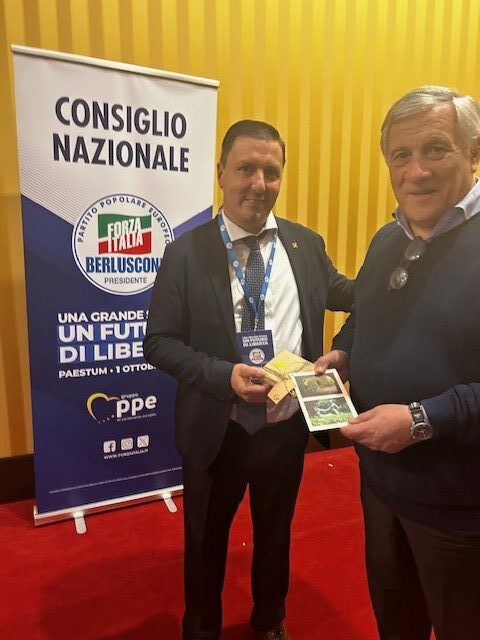 Vito Fagiolino con Antonio Tajani
