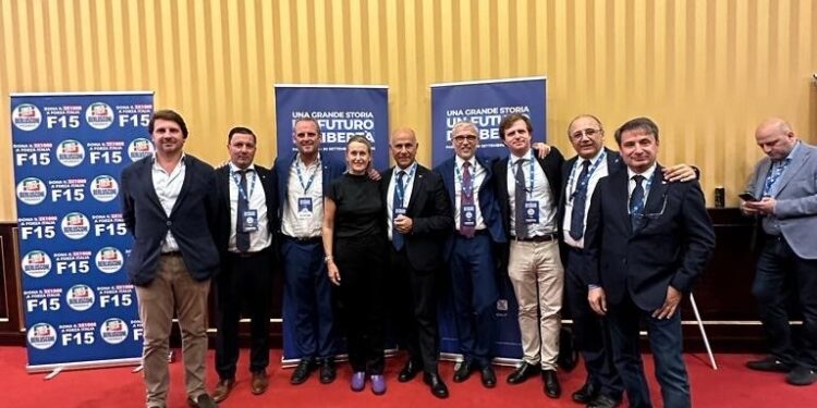 “Una Grande Storia, Un Futuro di Libertà". Nella foto Salvatore De Meo, europarlamentare FI; Deborah Bergamini, deputata FI; Battilocchio Alessandro, deputato FI; Antonio Cenini, Coordinatore Europa FI